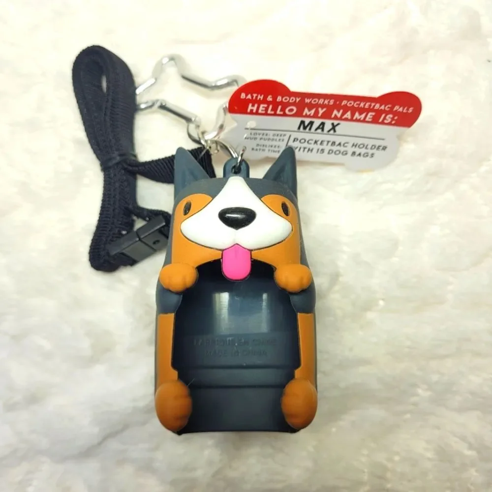 BBW Max the GSD Dog PocketBac Poop Bag Holder Rare Lanyard Bone Clip New OOS